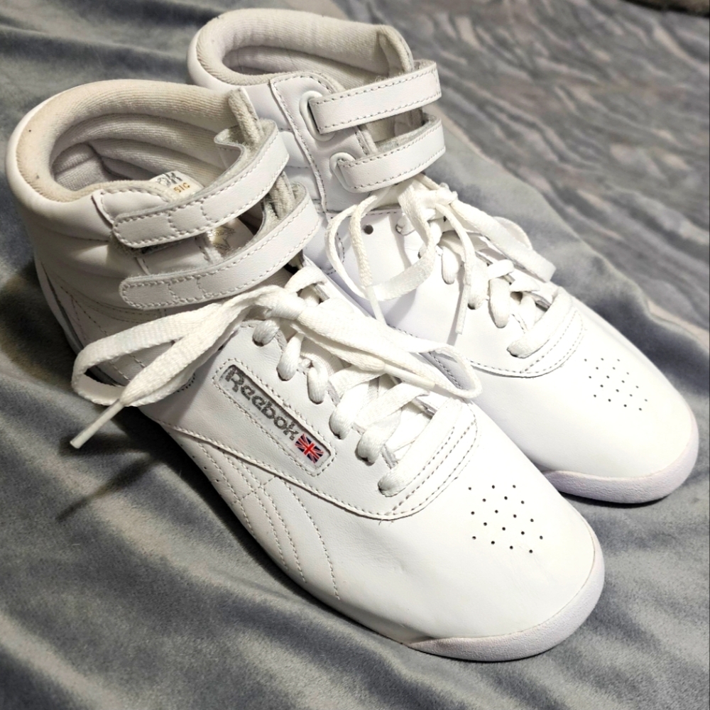 Reebok White Athletic High-Top Shoes